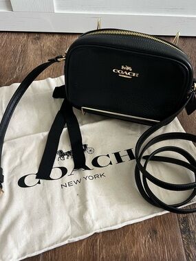 Coach Mini Jamie Camera Crossbody Bag Black Leather NWOT